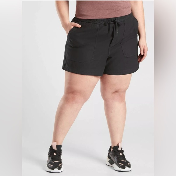 Athleta Pants - NWOT Athleta Farallon Short, Black, Size 24 Cotton Athleisure Breathable Active